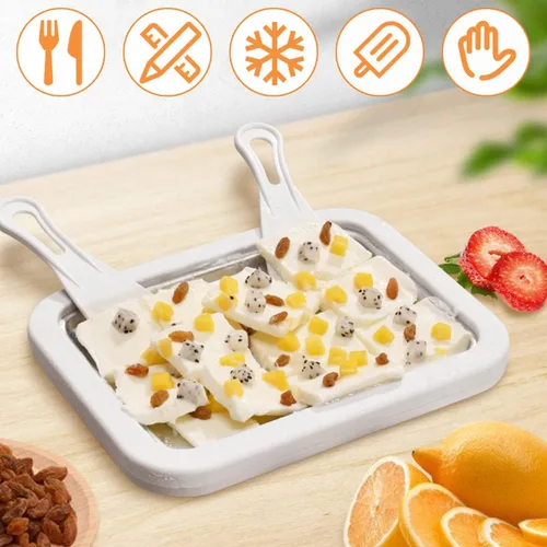 Vista 2 de Máquina de helado instantáneo, máquina de helado laminado, máquina de helado de punto dulce para helado enrollado casero, Softserve, gelato, sorbete