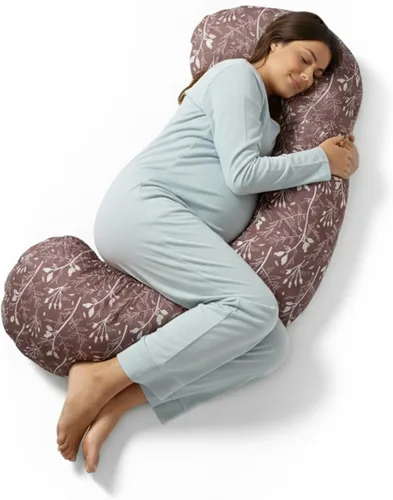 Vista 13 de BellaMoon - Almohada de embarazo en forma de C para dormir (55 pulgadas) Almohada corporal de maternidad con funda refrescante de soporte suave