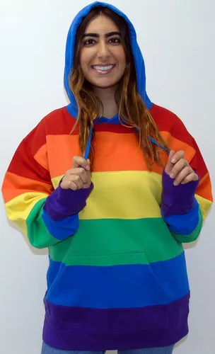 Vista 2 de Beach Outfitters Unisex Sweatshirt Hoodie Pride Flag