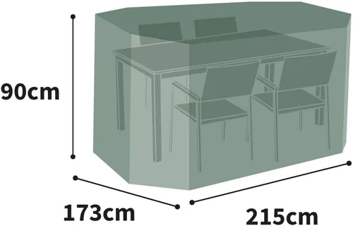 Vista 2 de Funda para sillas de mesa ovaladas/rectangulares (85 pulgadas de largo x 68 pulgadas de ancho x 36 de alto) 4 asientos