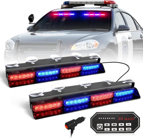 Vista 14 de HLauto Luces Estroboscópicas de Emergencia para Tablero 604N: 2x16.8 pulgadas Luz de Seguridad Ámbar Blanca con Take Down, Barra de Luz
