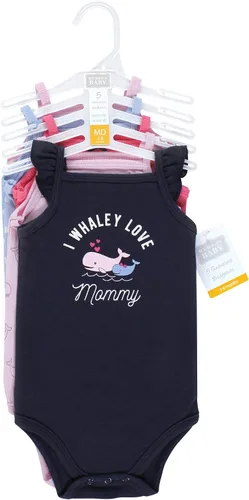 Vista 2 de Hudson Baby baby-girls Cotton Sleeveless Bodysuits
