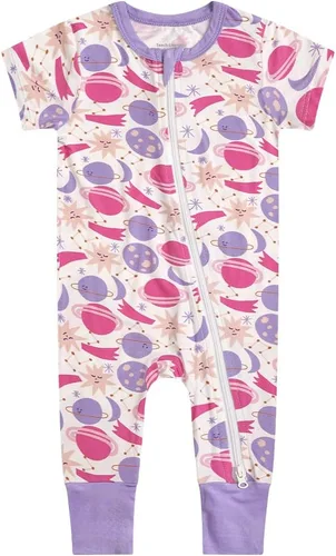Vista 8 de Teach Leanbh Pijama de viscosa de bambú unisex para niños pequeños Azul Blanco/Cocodrilo