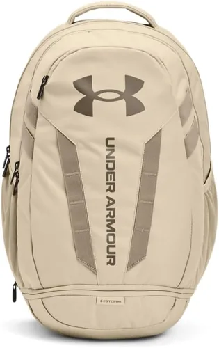 Vista 13 de Under Armour Mochila Hustle 5.0 unisex (004) negro / negro jaspeado medio / brillo dorado metálico