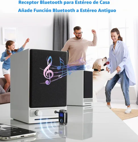 Vista 8 de Adaptador Bluetooth KAIY para auriculares de avión Bluetooth Transmitter for TV/PC/Gym, Bluetooth Receiver for Stereo Receiver, Wireless 3.5mm AUX