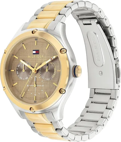 Vista 2 de Tommy Hilfiger Reloj multifunción de cuarzo para mujer con esfera gris pardo (Modelo 1782658), Dos tonos, Classic