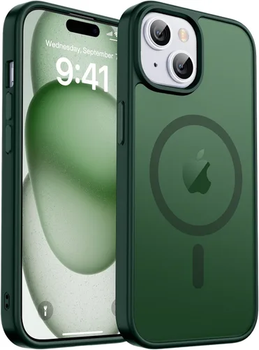 Vista 174 de zapica Funda magnética para iPhone Air, con protector de pantalla de vidrio templado, compatible con MagSafe, translúcida mate, a prueba de golpes