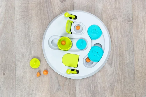 Vista 7 de TRIXIE Hide N Slide Rabbit Activity - Juguete interactivo de animales pequeños para estimulación mental, enriquecimiento, escondite y búsqueda