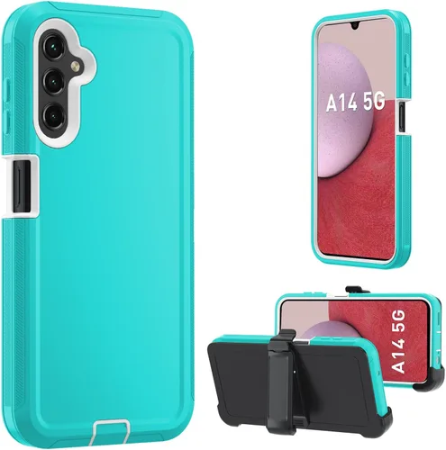 Vista 8 de Funda para Samsung Galaxy A14 5G, A14 5G resistente, [protección de grado militar] [a prueba de golpes] [a prueba de caídas] [a prueba de polvo]