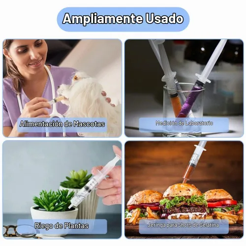Vista 6 de Jeringas de plástico OFFCUP, juego de 8 jeringas sin aguja, jeringa de medición de 10 ml con punta Luer Slip para rellenar y medir líquidos