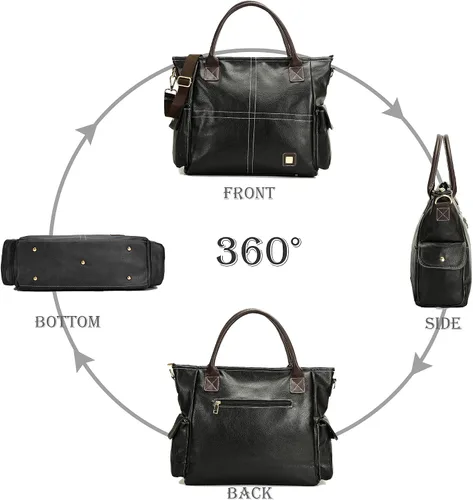 Vista 6 de Monederos Hobo grandes de 23 pulgadas para mujer con asa superior resistente, bolsos y bolsos de mano con correa ajustable de cuero
