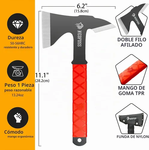 Vista 4 de NedFoss Hachas de lanzamiento y Tomahawks, 3.14 pulgadas de hacha