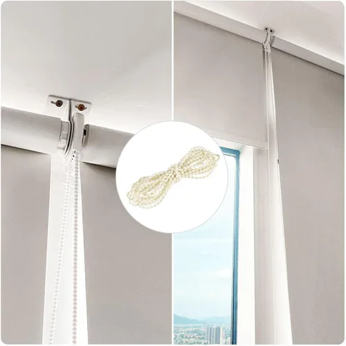 Vista 4 de uxcell Cordón de cadena con cuentas, 5.47 yardas, 3 piezas de persianas enrollables verticales romanas para cortinas de ventana, piezas de repuesto