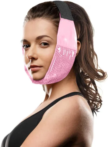 Vista 7 de FOMI Care - Bolsa de hielo para mandíbula y frente fría y caliente Envoltura de cuentas de gel flexible para ATM, muelas del juicio, cirugía oral