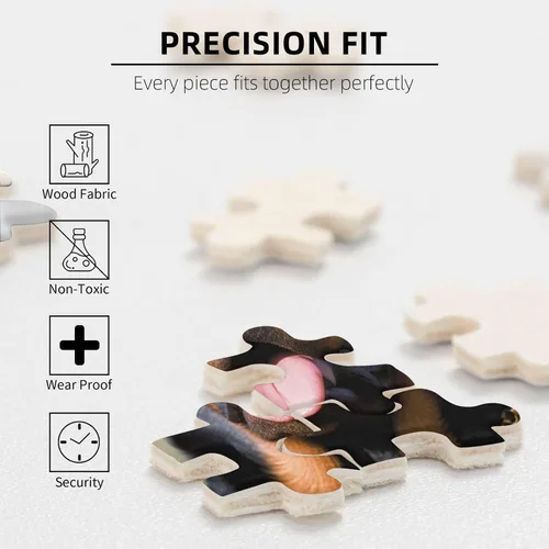 Vista 4 de Rottweiler - Rompecabezas de 500 piezas para perros, rompecabezas personalizados para adultos, rompecabezas de madera, regalo para el hogar, arte
