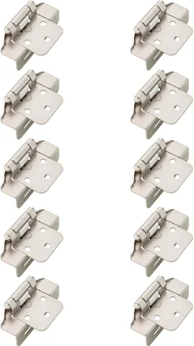 Vista 8 de Franklin Brass (Paquete de 10) Bisagras de Gabinete de Cierre Automático 1/2" Superposición Semi-Envolvente para Puertas de Gabinete