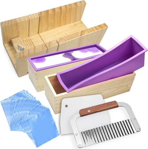 Vista 9 de Voulosimi - Moldes para tartas de madera con cortador ondulado y corte recto