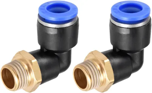 Vista 8 de M METERXITY Paquete de 10 accesorios de codo macho de tubo de empuje para conectar, conexión rápida de empuje de aire neumático, se aplica a