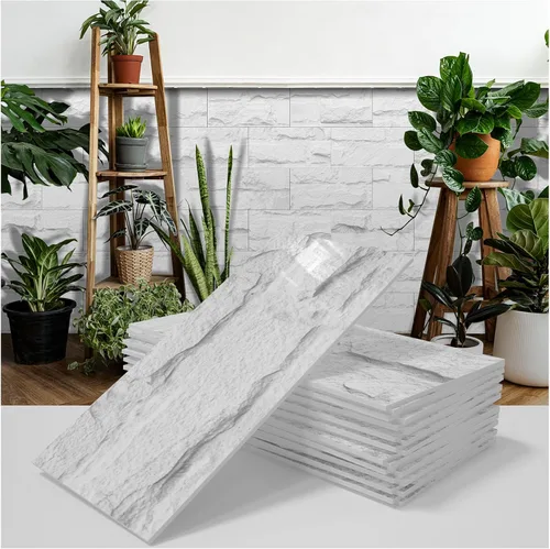 Vista 11 de TUOKING 3 Piezas Azulejos Despegar y Pegar para Salpicadero de Cocina 4"x 12" PVC Autoadhesivos Subway Mate Imitación Piedra Panel de Pared Ladrillo