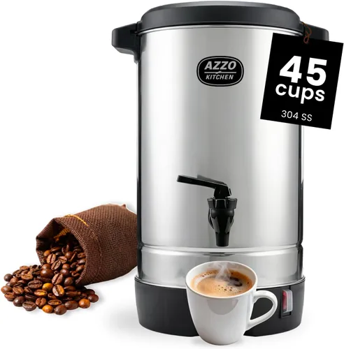 Vista 12 de Commercial Coffee Maker 40-Cup Large Coffee Urn with Percolator Coffee Pot Electric 6L Stainless Steel Fast Brew Hot Water Dispenser for Tea
