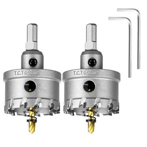 Vista 68 de SALI Kit de sierra perforadora TCT de 1 pulgada (1.024 in) con punta de carburo de tungsteno con broca piloto chapada en titanio para metal, acero
