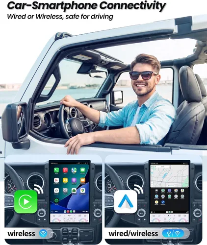 Vista 3 de Radio de coche Cidava de 13 pulgadas para Wrangler JL 2018-2023 y Gladiator JT 2020-2023 Car Stereo Head Unit Replacement with Wireless