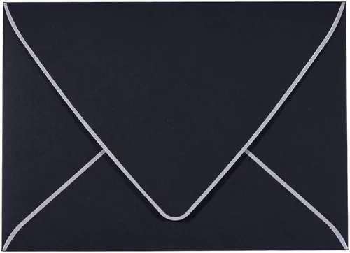 Vista 24 de Paquete de 50 sobres de invitación A6 negros de 4 x 6 pulgadas, autosellados, solapa en V, perfectos para baby shower, tarjetas de 4 x 6, bodas