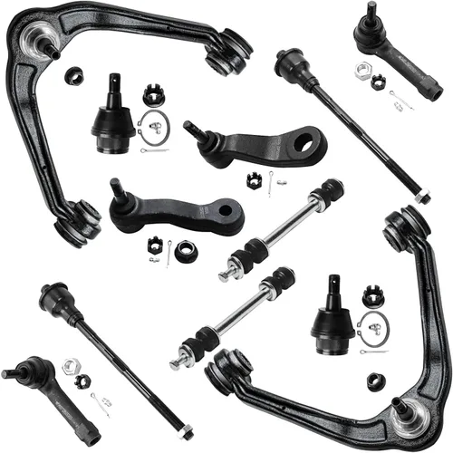 Vista 10 de Detroit Axle, (2) ensamble completo de junta de bola y brazo de control, posición: delantero superior chofer y pasajero, para ruedas de 6 orificios