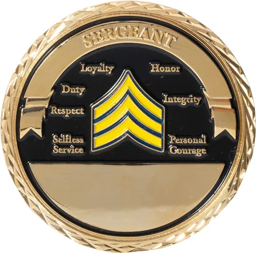 Vista 5 de Moneda de desafío de rango de suboficial mayor de comando del ejército de los Estados Unidos