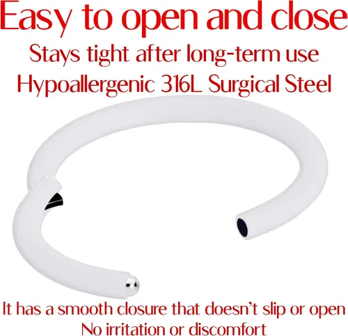 Vista 6 de Body Candy Segment Hoop Rings 18 Gauge 316l Surgical Steel Lip Ring Cartilage