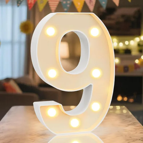 Vista 19 de Letrero LED de Marquee con Letras Iluminadas - Letras Iluminadas del Alfabeto para Cumpleaños, Graduación, Decoración de Pared y Mesa en Bares