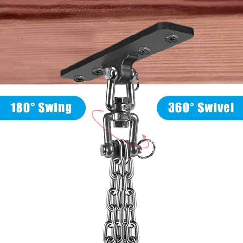 Vista 5 de SELEWARE Percha para saco de boxeo, soporte de suspensión de bolsa pesada para boxeo Muay Thai Hardware de entrenamiento de boxeo