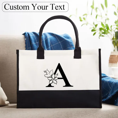 Vista 3 de Bolsas de mano de boda personalizadas, regalos para dama de honor, verano, playa, niñas, viaje, despedida de soltera, reutilizable, bolsa