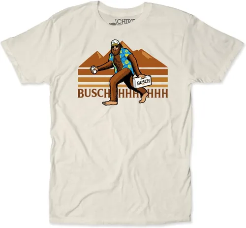 Vista 2 de Busch Sasquatch Bigfoot - Camiseta divertida estilo retro Negro