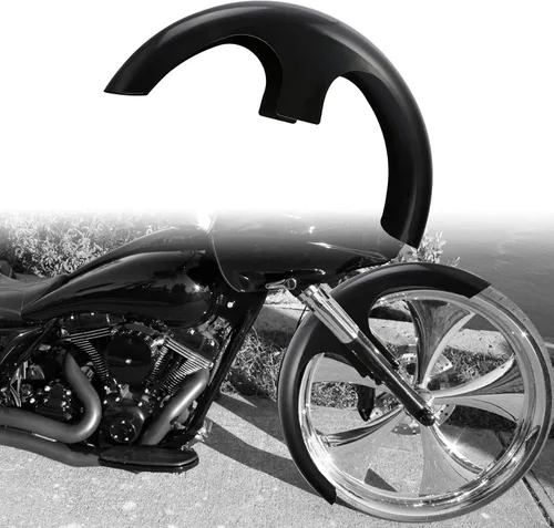 Vista 9 de Guardabarros delantero para motocicleta, guardabarros delanteros de motocicleta negro brillante de 30 pulgadas, para Harley Touring Road King Road