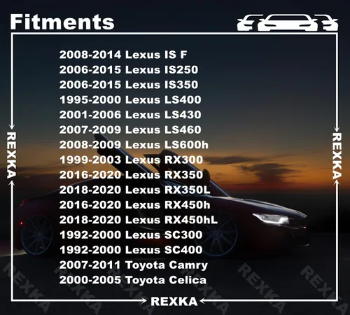 Vista 3 de Rexka 20 juegos Fender Liner parachoques cubierta tornillo U tuerca kit para Toyota Lexus 90179-05060 90159-60477
