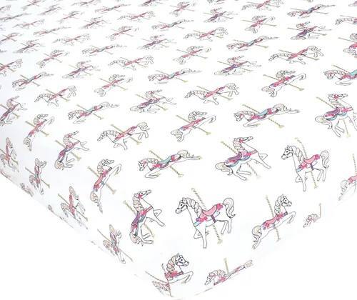 Vista 11 de Hudson Baby Sábana bajera ajustable unisex de algodón para cuna, avión, talla única