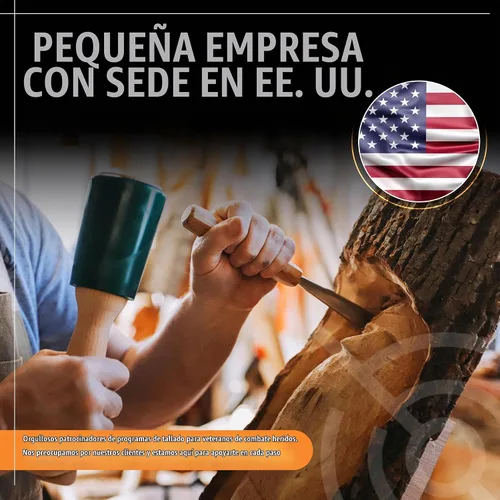 Vista 5 de Mazo de tallado de madera de precisión de 15 onzas para carpintería, cómodo mango de madera que reduce la fatiga de la mano, cabeza de uretano que