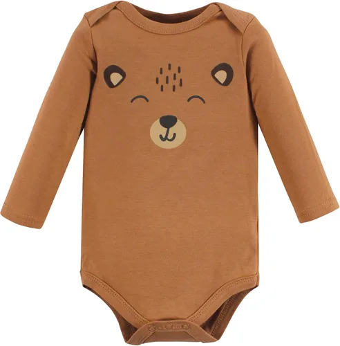 Vista 5 de Hudson Baby baby-boys Cotton Long-sleeve Bodysuits 5-pack