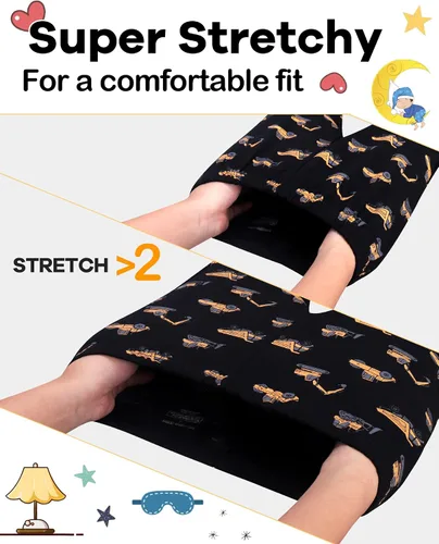 Vista 3 de DAUGHTER QUEEN - Pijama para niños de 4 piezas, conjunto corto 100 % algodón, talla 18 meses-12 años