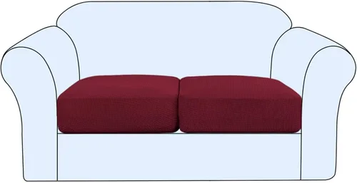 Vista 34 de Funda de cojín elástica para sofá, funda de asiento, funda de sofá de dos plazas, protector de elastano elástico para muebles para asiento (negro, 1)