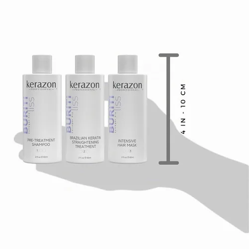 Vista 8 de Kit de tratamiento de alisado de queratina brasileña 2fl.oz Buriti Liss Collagen Pro para todo tipo de cabello