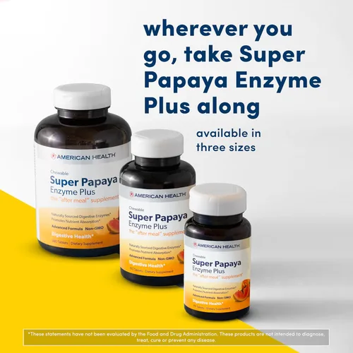 Vista 5 de American, Suplemento Multi-Enzyme-Plus, Super Papaya, 360 unidades, 043653, 1, 1
