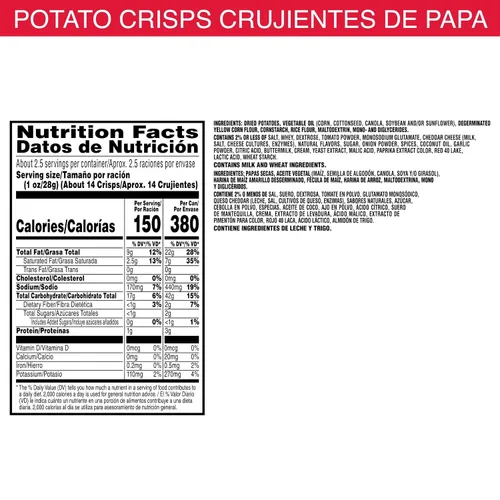 Vista 2 de Pringles Papas fritas de patata, aperitivos para el almuerzo, aperitivos para llevar, Grab n' Go, pizza (12 latas)