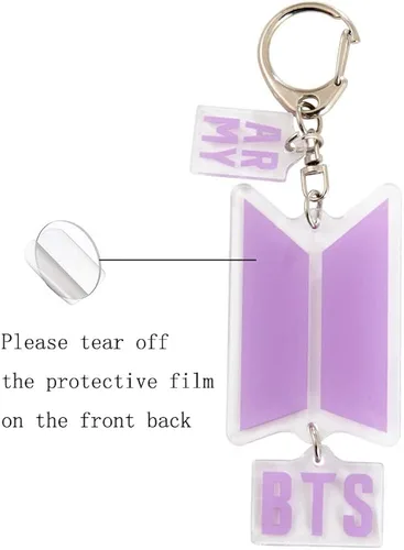 Vista 4 de YANENG Kpop Bangtan Boys Merch Keychain Pendant Key Ring Bagpack Keychain School Bag Accessory for bts Army Fans Gift
