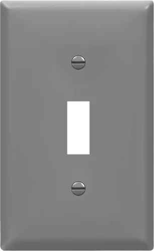 Vista 23 de ENERLITES - Placa de pared con interruptor de palanca sin tornillos, cubierta de interruptor de luz segura para niños, tamaño estándar de 1 gancho