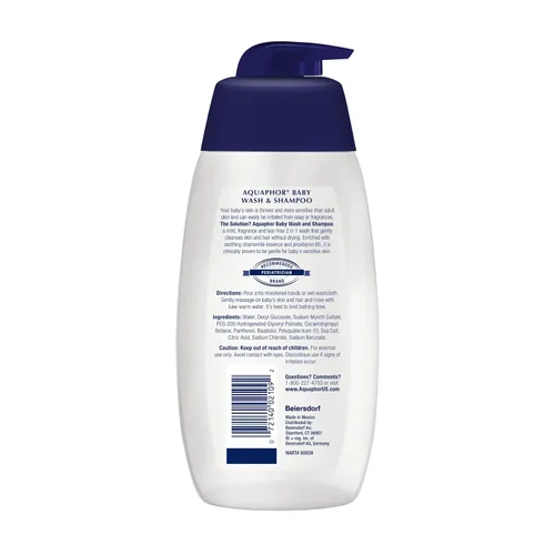 Vista 2 de Gel Aquaphor de ducha y champú para bebé, Transparente, 1, 1