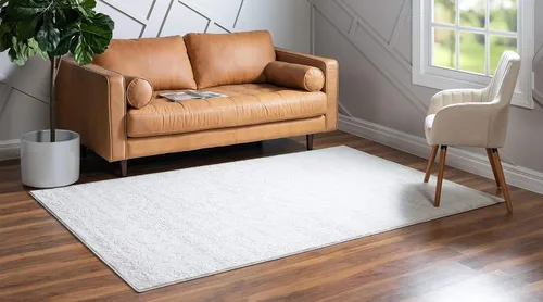 Vista 3 de Unique Loom Rushmore Collection Adams - Alfombra rectangular de 2 x 3 pies, color beige y marfil