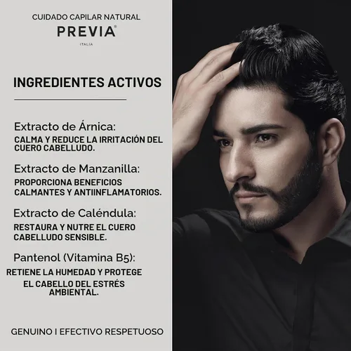 Vista 3 de PREVIA Extra Life - The Virtuous Scalp Ritual Calming Shampoo Calmante para cuero cabelludo sensible Extractos orgánicos de caléndula