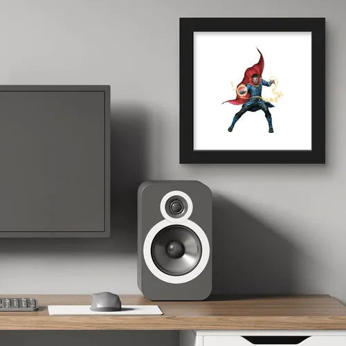 Vista 6 de Trends International Gallery Pops Marvel Comics Avengers - Póster de pared de Doctor Strange, 12 x 12 pulgadas, versión enmarcada en negro
